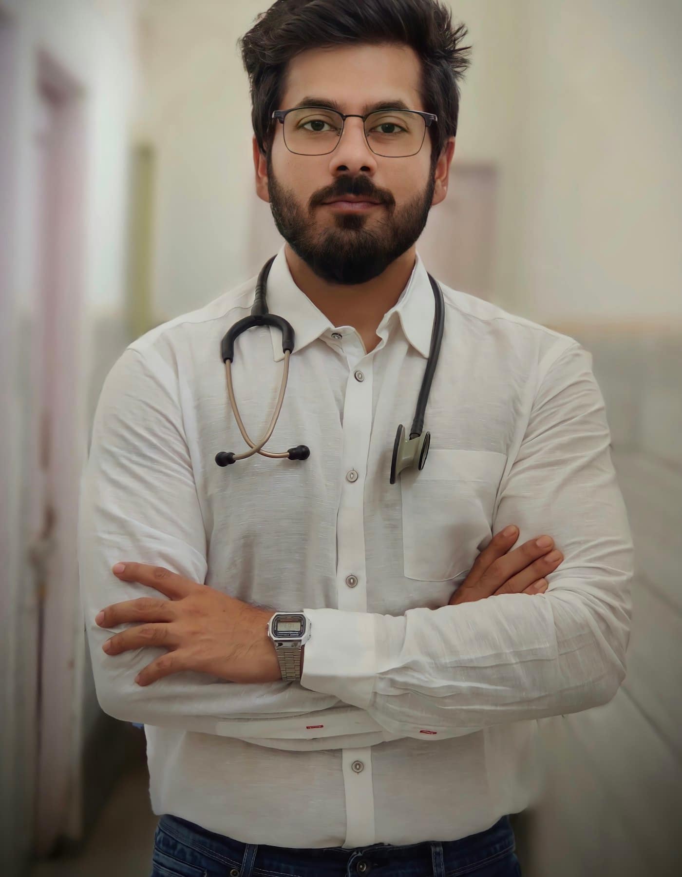 A doctor with a stethoscope